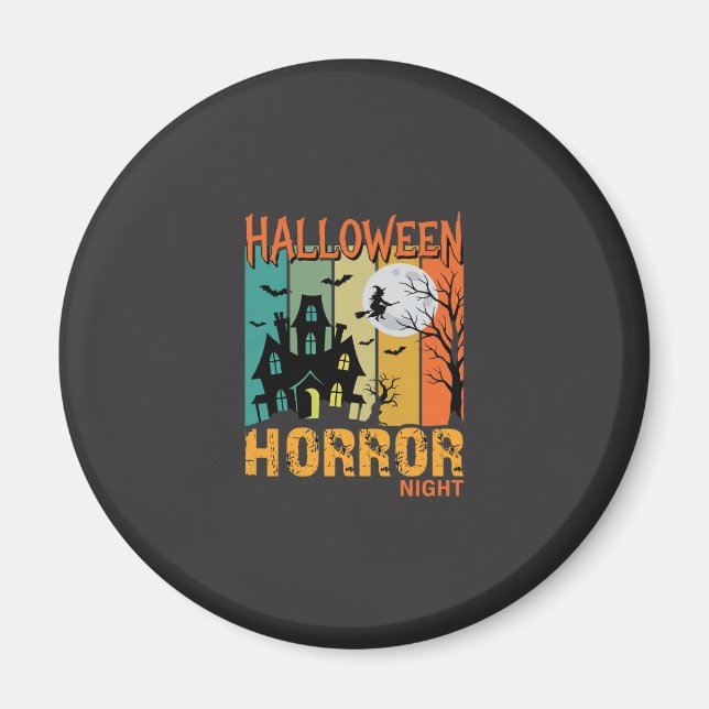 Halloween Horror Night Haunted House Vector_1 Magnet (Front)