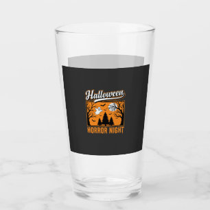 Halloween Horror Night Retro Ghost Forest Glass