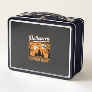 Halloween Horror Night Retro Ghost Forest Metal Lunch Box