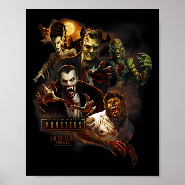Halloween Horror Nights HHN Universal Monsters  Poster (Front)
