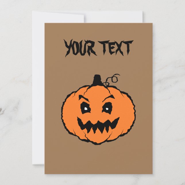Halloween Horror Pumpkin Invitation (Front)