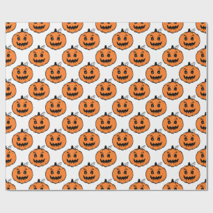 Halloween Horror Pumpkin Pattern Wrapping Paper