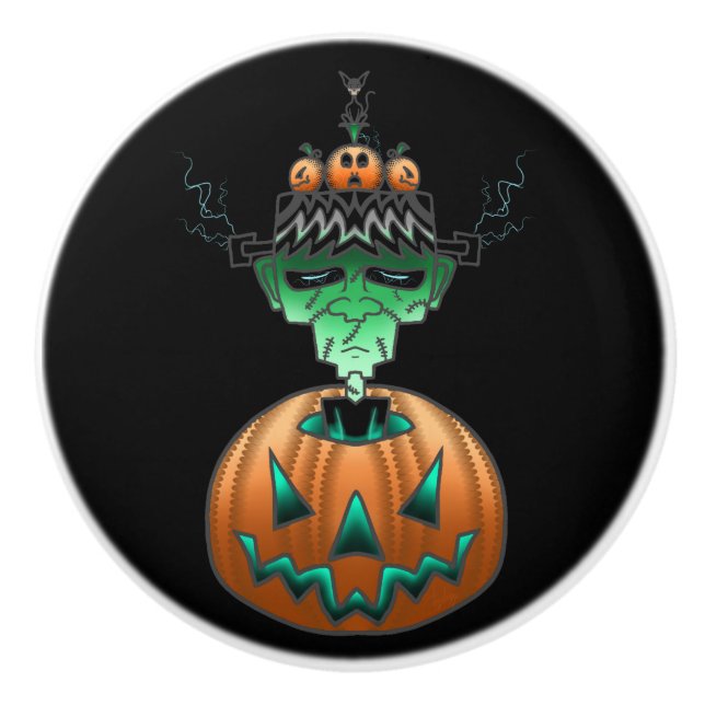 Halloween Horror Punk Zombie Ceramic Knob (Front)