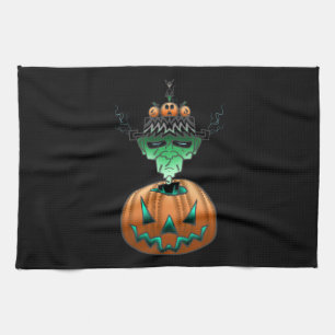 Halloween Horror Punk Zombie Tea Towel