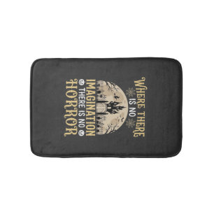 Halloween Horror Quote Haunted Castle Imagination Bath Mat