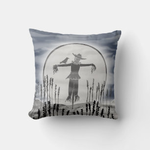 Halloween Horror Scarecrow Throw Cushion