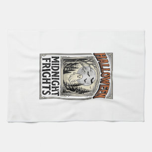 Halloween Horror Shirt Vintage Engraving Spooky Fo Tea Towel