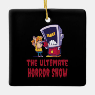 Halloween - Horror Show at Gas Station Ceramic Ornament