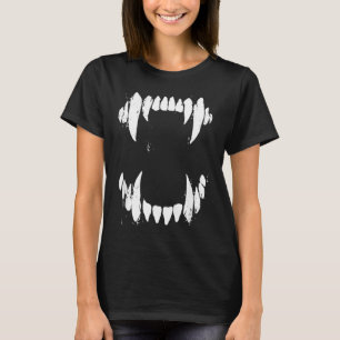 Halloween Horror Wolf Dog Vampire Monster Teeth T-Shirt