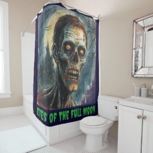 Halloween, Horror, Zombie,Eyes of The Full Moon Shower Curtain