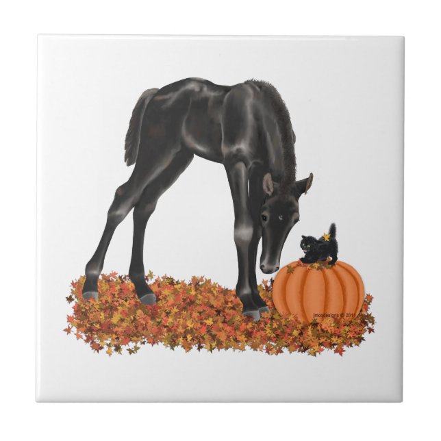 Halloween Horse Colt Kitty Ceramic Tile (Front)