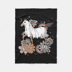 Halloween Horse Costume Ghost Boo Pumpkin Spooky S Fleece Blanket