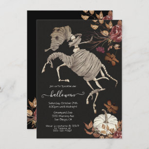 Halloween Horse Floral Dark & Moody Invitation