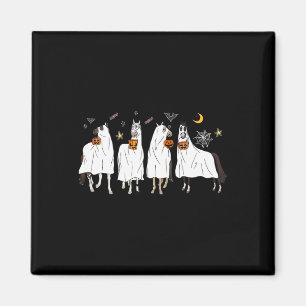 Halloween Horse Ghost Boo Pumpkin Costume For Men Magnet