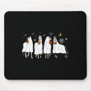 Halloween Horse Ghost Boo Pumpkin Costume For Men  Mouse Pad