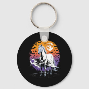 Halloween Horse Ghost Spooky Costume Key Ring