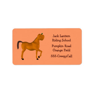 Halloween Horse Label