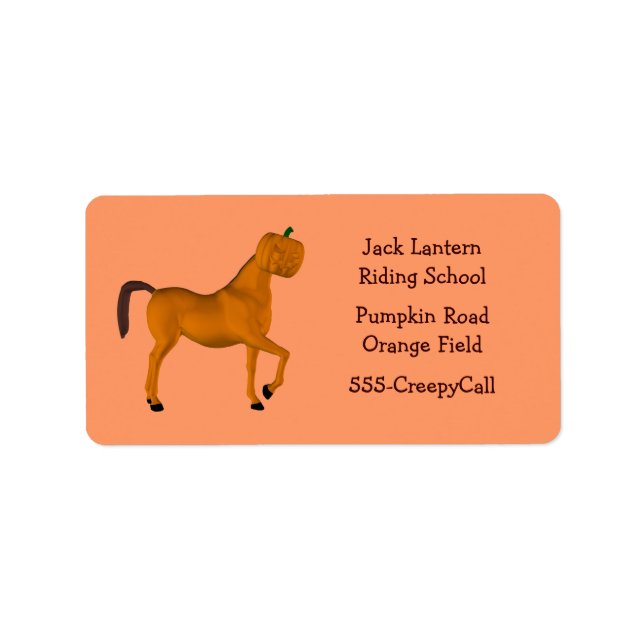 Halloween Horse Label (Front)