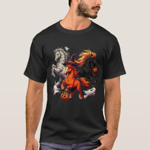 Halloween Horses Mummy Witch Pumpkin Ghosts Candy T-Shirt