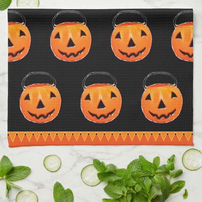 Halloween Hostess Gift Decor Tea Towel (Folded)