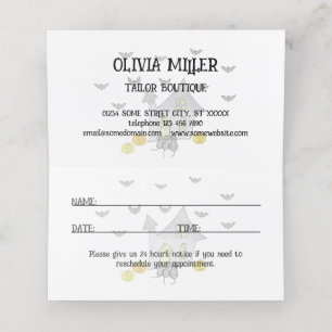 Halloween House, Black Cats, Bats, Pumpkins Appointment Card