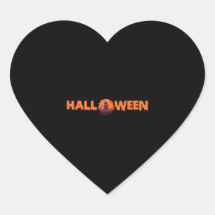 Halloween House Heart Sticker