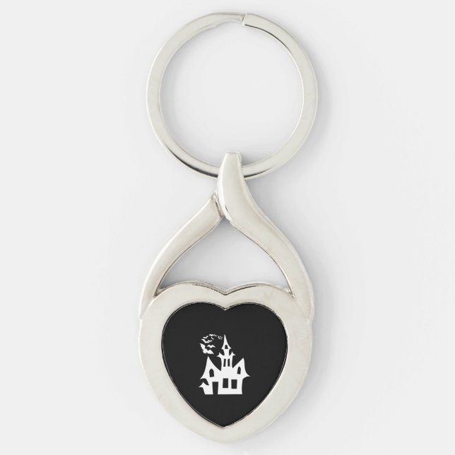 halloween house   key ring (Front)