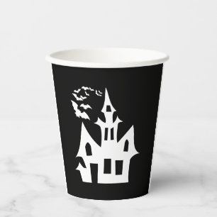 halloween house   paper cups