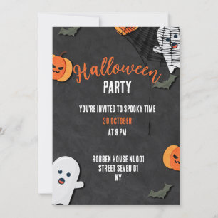 halloween House party Card, spooky time invitation