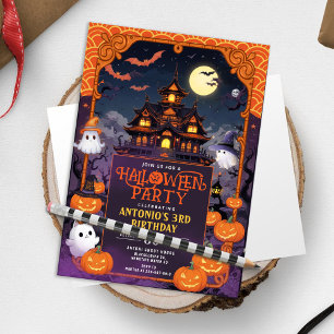 Halloween House Party Celebration Invitation