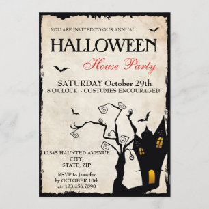 Halloween House Party Invitation