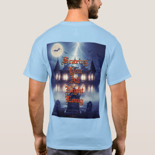 Halloween House With Frankie, Dark Blue T-Shirt