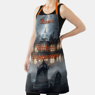 Halloween House With Frankie, Dark Grey Apron