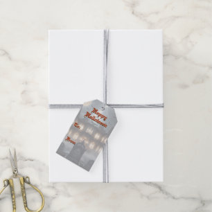 Halloween House With Frankie, Dark Grey Gift Tags