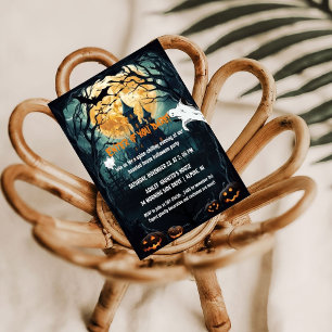 Halloween Housewarming Haunted House New Home Invitation