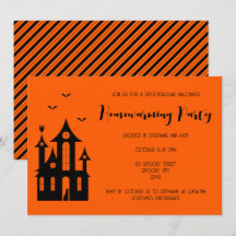 Halloween Housewarming Party Haunted House Black I