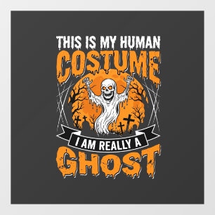 Halloween Human Costume Ghost Skeleton Graphic
