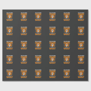Halloween Human Costume Ghost Skeleton Graphic Wrapping Paper