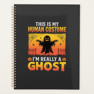 Halloween Human Costume Ghost Vintage Planner