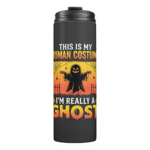Halloween Human Costume Ghost Vintage Thermal Tumbler