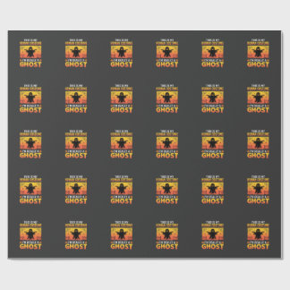 Halloween Human Costume Ghost Vintage Wrapping Paper