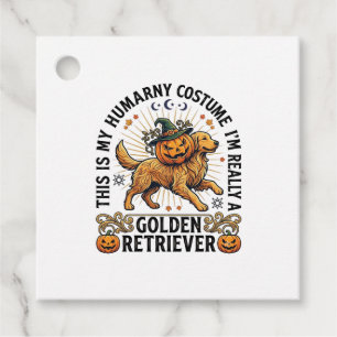 Halloween Human Costume Golden Retriever Pumpkin W Favour Tags