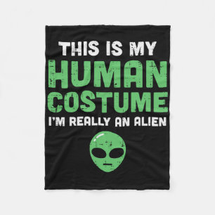 Halloween Human Costume Im Alien Funny Men Women K Fleece Blanket