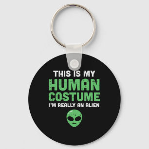 Halloween Human Costume Im Alien Funny Men Women K Key Ring