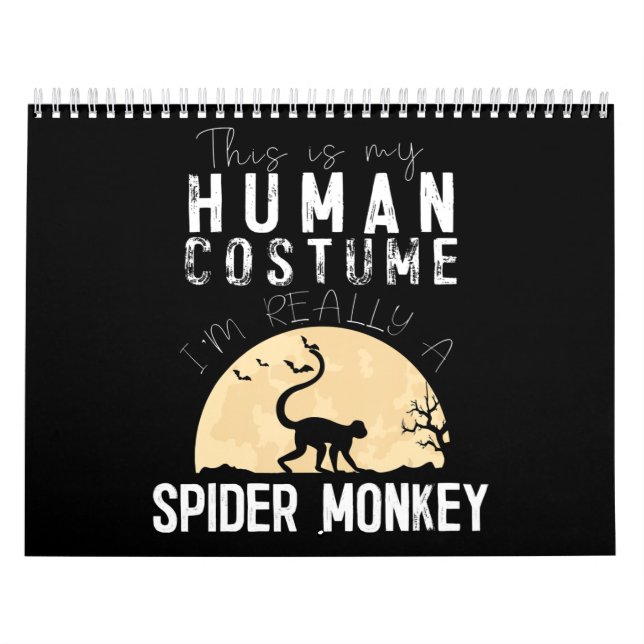 Halloween Human Spider Monkey Creepy Horror Calendar (Cover)