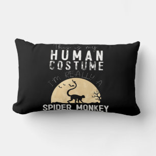 Halloween Human Spider Monkey Creepy Horror Lumbar Cushion