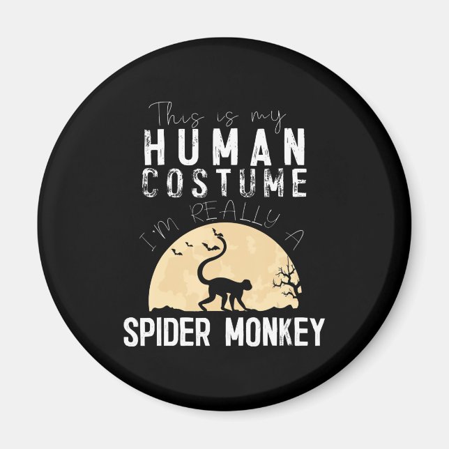 Halloween Human Spider Monkey Creepy Horror Magnet (Front)