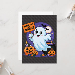 Halloween humor gum invitation