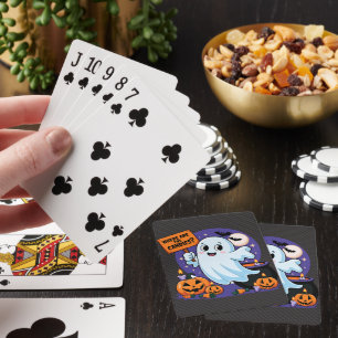 Halloween humor gum playing cards