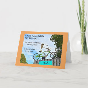 "HALLOWEEN HUMOR/THE UNKNOWN BIKER" CARD